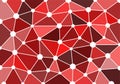 Red abstract geometric background with triangles, circles and lines for wallpaper, backdrop, banner and illustration. Vector.