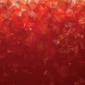 Red abstract gradient polygon