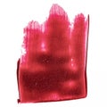 Red abstract hand painted acrylic brush strokes and splatter Royalty Free Stock Photo