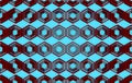 Red abstract hexagon pattern background on blue background Royalty Free Stock Photo