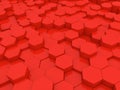 Red abstract hexagons background . Royalty Free Stock Photo