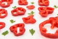 Red abstract of pepper rings Royalty Free Stock Photo