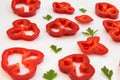 Red abstract of pepper rings Royalty Free Stock Photo