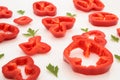 Red abstract of pepper rings Royalty Free Stock Photo