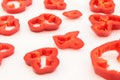 Red abstract of pepper rings Royalty Free Stock Photo