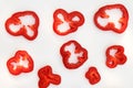 Red abstract of pepper rings Royalty Free Stock Photo