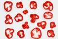 Red abstract of pepper rings Royalty Free Stock Photo