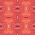 Red abstract psychedelic seamless striped spiral pattern background design Royalty Free Stock Photo