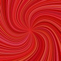 Red abstract psychedelic spiral stripe background - vector curved burst design