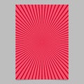 Red abstract retro explosion page template - vector brochure background graphic Royalty Free Stock Photo