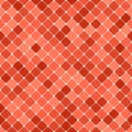 Red abstract seamless diagonal square pattern background - vector graphic Royalty Free Stock Photo