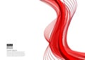 Red abstract wave background modern design with copy space; Vector illustration for your business Royalty Free Stock Photo