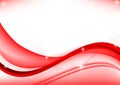 Red abstract wave and smoke background. Vector illustration for your business Royalty Free Stock Photo