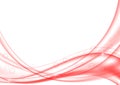 Red abstract wave transparent background Vector illustration for your business Royalty Free Stock Photo