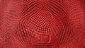 red abstract wireframe futuristic background, 3d render