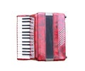 Red accordian isolated