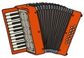 Red accordion Royalty Free Stock Photo