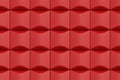 Red acoustic sound proof soft foam seamless pattern