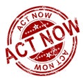 Red act now stamp Royalty Free Stock Photo