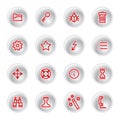 Red admin icons