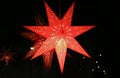 A red advent star Royalty Free Stock Photo