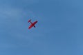 Red Aerobatic planes flying in the air Royalty Free Stock Photo