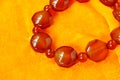 Red agate beads jewelry accessories Royalty Free Stock Photo