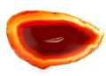 Red agate geode geological crystals Royalty Free Stock Photo
