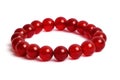 Red of agate, jasper bracelet lucky stone Royalty Free Stock Photo