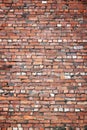 Red aged brick wall texture