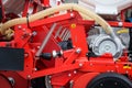Red agriculture machine Royalty Free Stock Photo