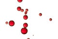 Red air bubbles Royalty Free Stock Photo