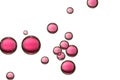 Red air bubbles over white Royalty Free Stock Photo
