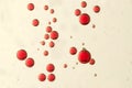 Red air bubbles Royalty Free Stock Photo