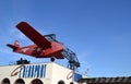 The Red Airplane attraction at the Tibidabo Amusement Park in Barcelona, Spain