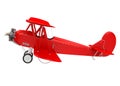 Red Airplane Biplane Isolated Royalty Free Stock Photo