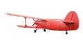 Red airplane biplane with piston engine Royalty Free Stock Photo