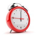 Red alarm clock 3d. Icon. On white background Royalty Free Stock Photo