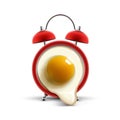 Red alarm clock egg