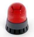 Red alarm light. 3D illustration