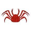 Red Alaska crab icon isolated