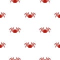 Red Alaska crab pattern seamless