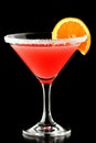 A red alcoholic cocktail perfect for the menu bar or restaurant Royalty Free Stock Photo