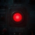 Red Alert: Industrial Control Panel Royalty Free Stock Photo