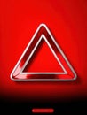Red Alert Warning Symbol Featured Prominently in a Digital Browser Tab, Signaling Potential Security Issues or Alerts to Royalty Free Stock Photo