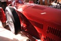 Red Alfa Romeo racing car, a luxury classic Italian car