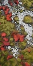 Red Algae On Whitehorse River: A Captivating Generative Art In Uhd