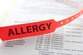 Red Allergy Bracelet Royalty Free Stock Photo