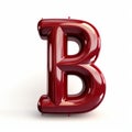 Maroon 3d Cartoon Letter B On White Background Royalty Free Stock Photo