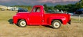 Red american farm car with nature background Royalty Free Stock Photo